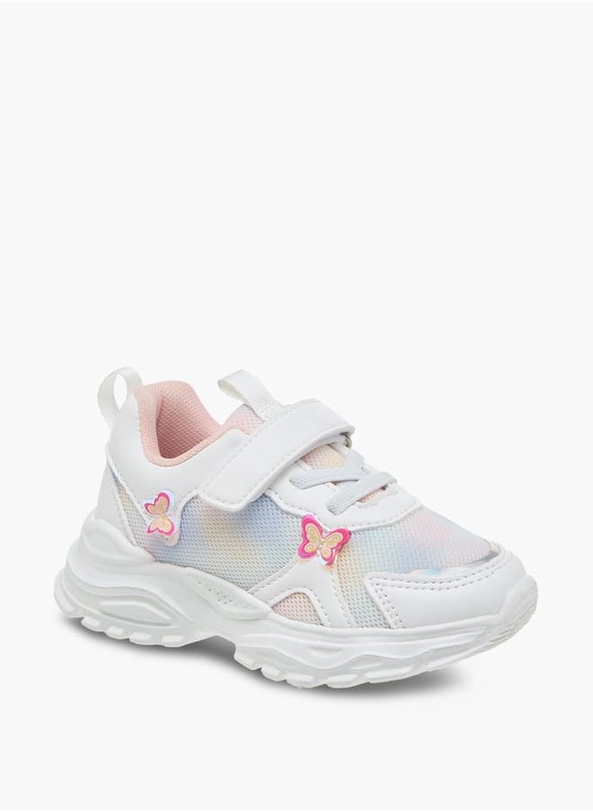 Flora Bella By Shoexpress Girls Ombre Print Sneakers With Hook And Loop Closure  - Image 1