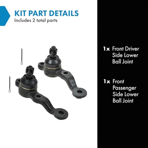 TRQ Front Lower Ball Joint Set Compatible with 2001-2005 Lexus IS300 - Image 2