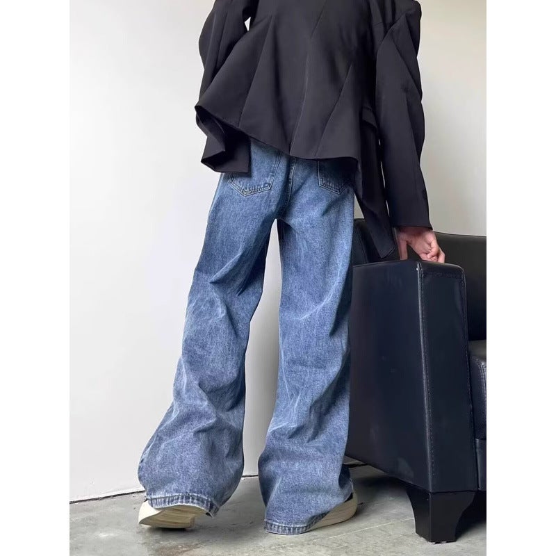 Unisex Classic Denim Jeans Loose Fit Daily Outdoor Wear - Image 5