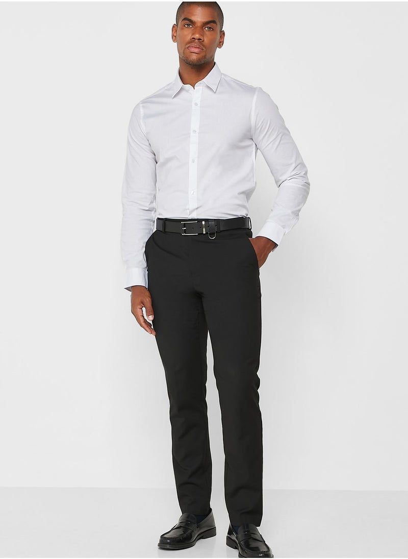 Robert Wood Stretch Cotton Slim Fit Shirt  - Image 4