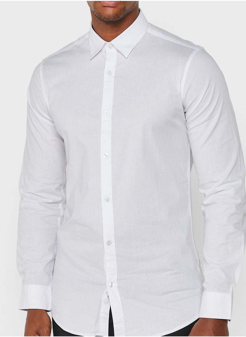 Robert Wood Stretch Cotton Slim Fit Shirt  - Image 3