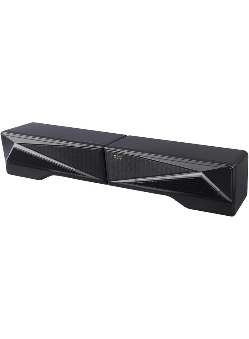 بوينت PT510 سماعة جيمنج ساوند-بار - 6 واط (2 * 3W) 2.0 قناة ستيريو – إضاءة متعددة – سلك USB للطاقة+ 3.5mm صوت- تصميم وضع متعدد -للكمبيوتر و اللاب-توب و الهوم-ثياتير - Image 5