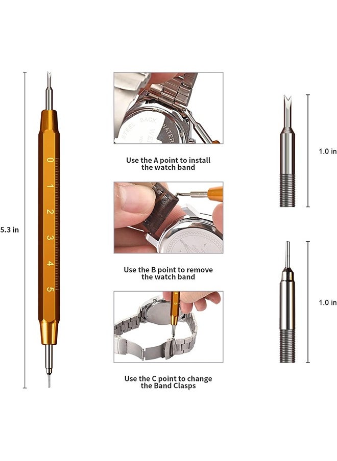 Watch Repair Kit,Strap Adjustment,Case Opener,Spring Strip,Suitable for Battery Replacement/Strap Removal(149pcs)