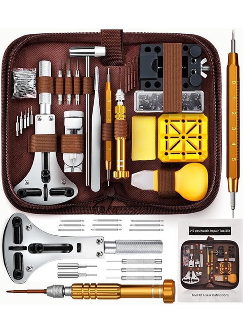Watch Repair Kit,Strap Adjustment,Case Opener,Spring Strip,Suitable for Battery Replacement/Strap Removal(149pcs)