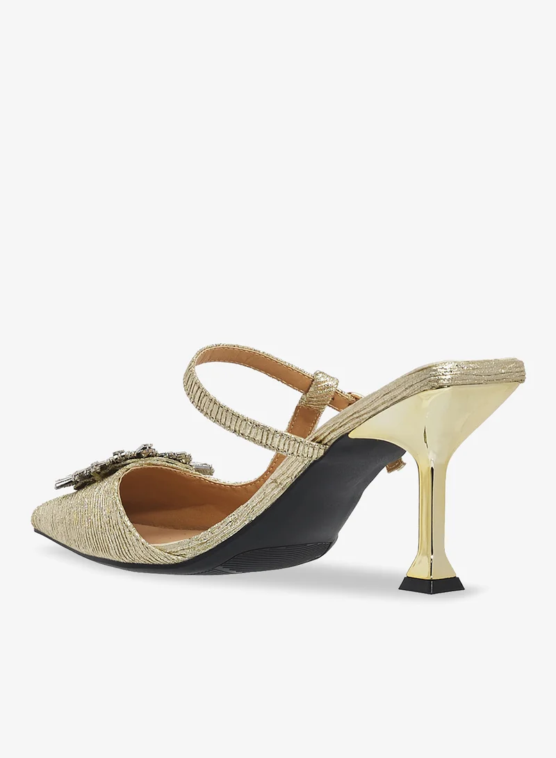 Khizana Golden classic_pumps for Women | Best Price UAE