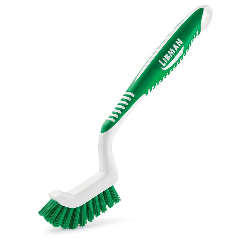 Libman Commercial 18 Tile and Grout Brush, Polypropylene, 9.75" Total Length, Green and White (Pack of 6) - Image 5