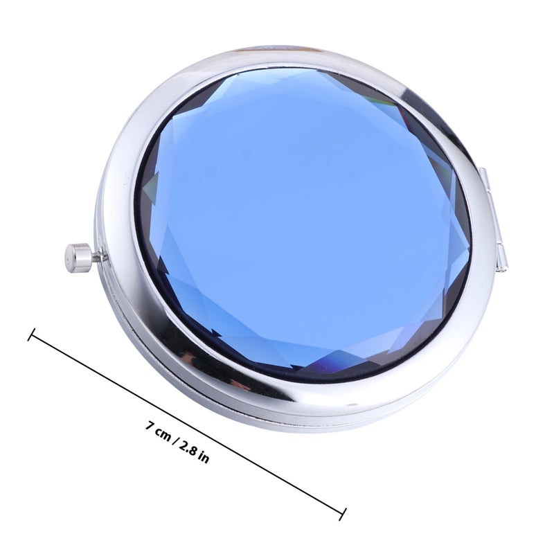 Crystal Mirror Folding Double-sided Makeup Mirror Portable Cosmetic Mirror ( ) - Image 2