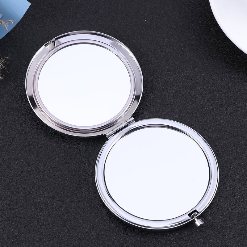 Crystal Mirror Folding Double-sided Makeup Mirror Portable Cosmetic Mirror ( ) - Image 1