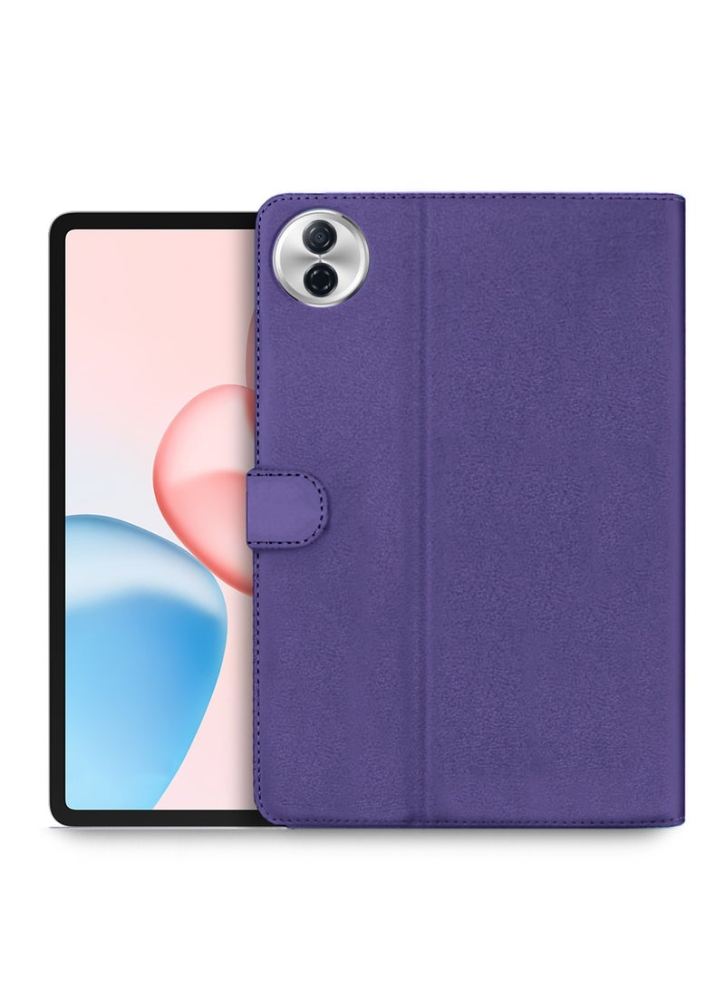 Wtech Honor Pad 10 5G 2025 (12.1 inches) PU Leather Magnetic Closure Flip Case Cover (TCFPSR) - Eggplant Purple - Image 1