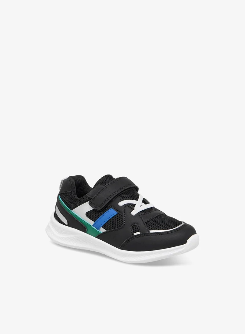JUNIORS Boys Panelled Sneakers with Hook and Loop Closure