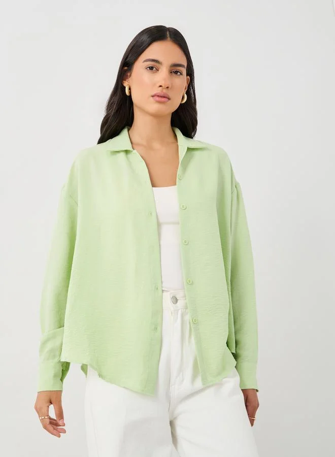 ستايلي قميص ستايلي بقبة صلبة ومقاس عادي