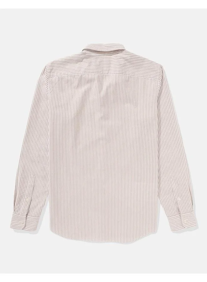 امريكان ايجل AE Striped Slim Fit Oxford Button-Up Shirt