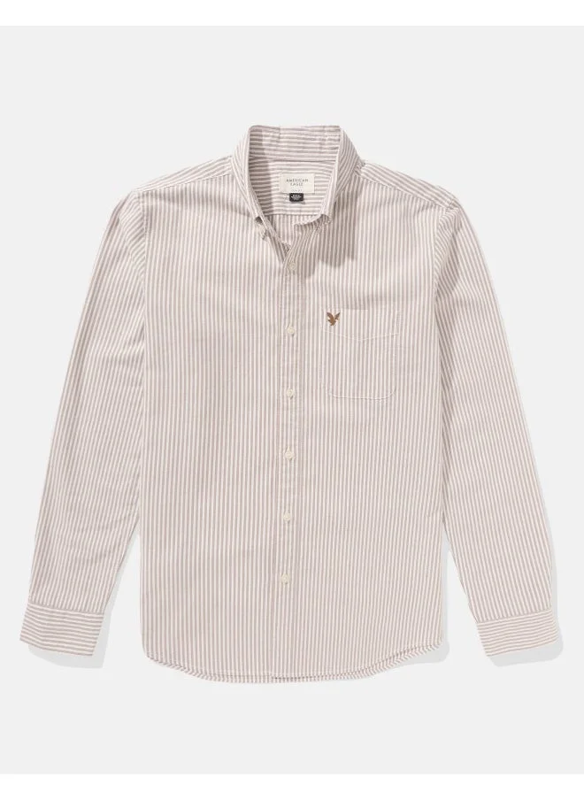 امريكان ايجل AE Striped Slim Fit Oxford Button-Up Shirt