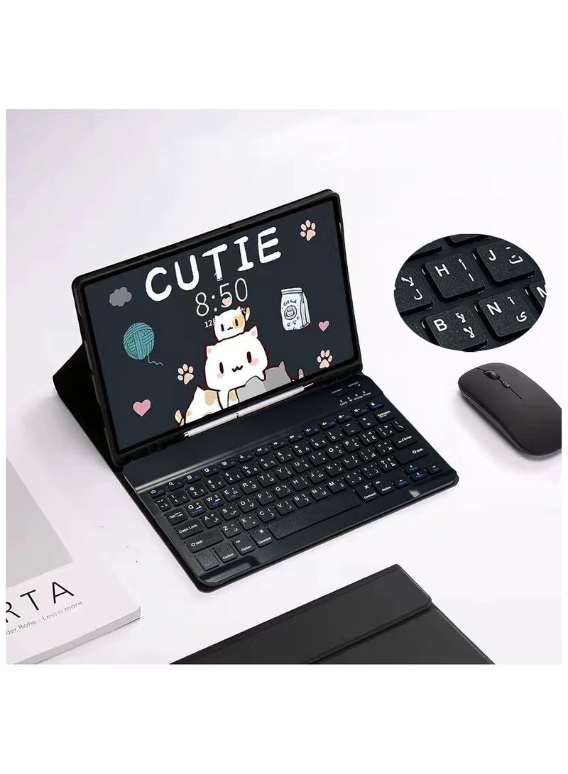 URBBKING Keyboard and Mouse Set, Bluetooth Connection, Arabic and English Letters, Rechargeable, Suitable for iPad and Tablet - Image 3