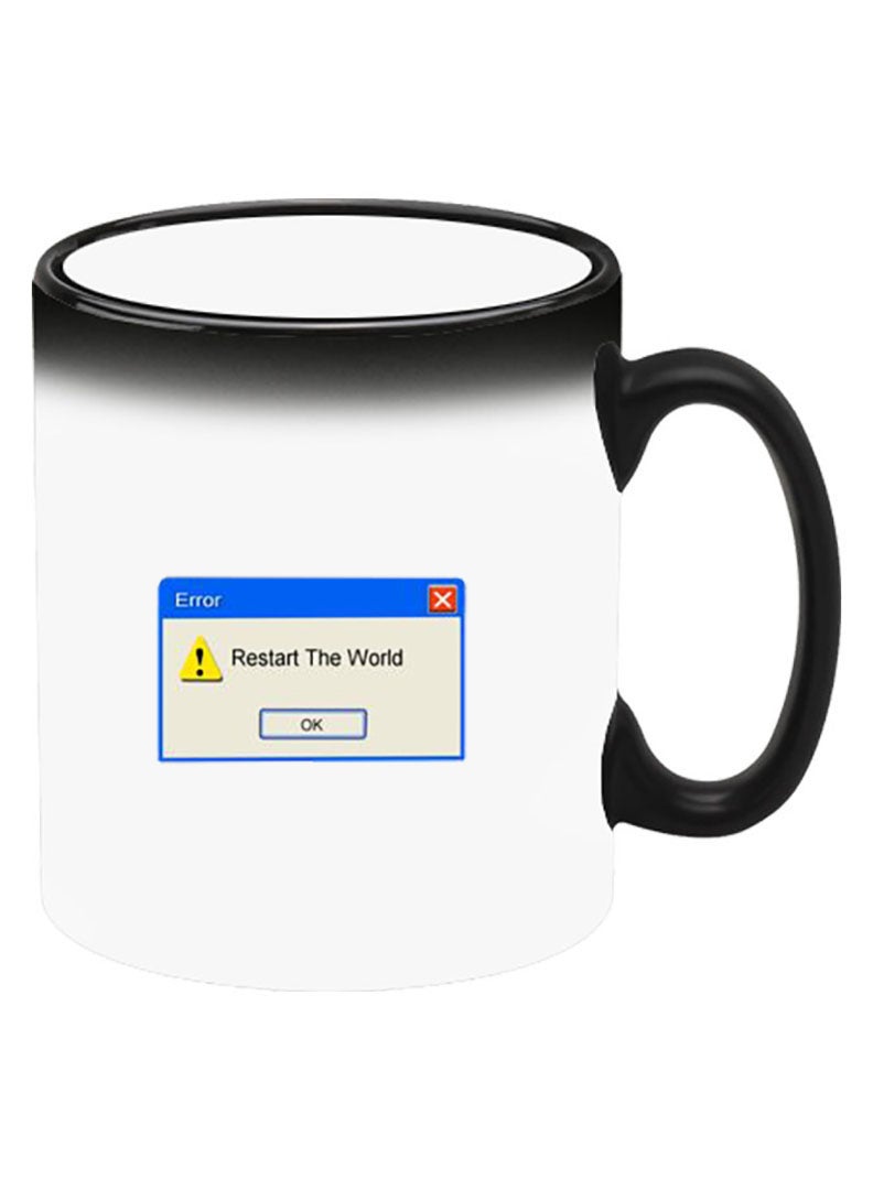 Theodor Color Changing Heat Sensitive Ceramic Mug, Image Revealed When HOT Liquid is Added! Restart the world - Image 2