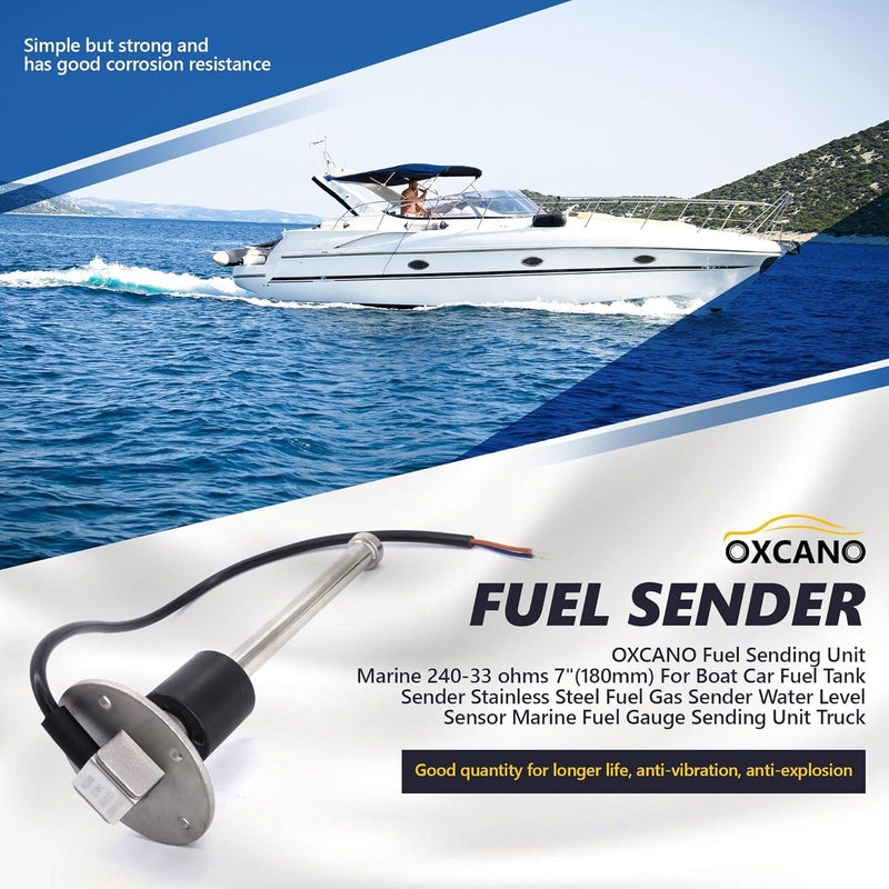 OXCANO Marine Fuel Sending Unit 240-33 Ohms 7" (180mm) for Boat and Car Fuel Tanks - Image 3