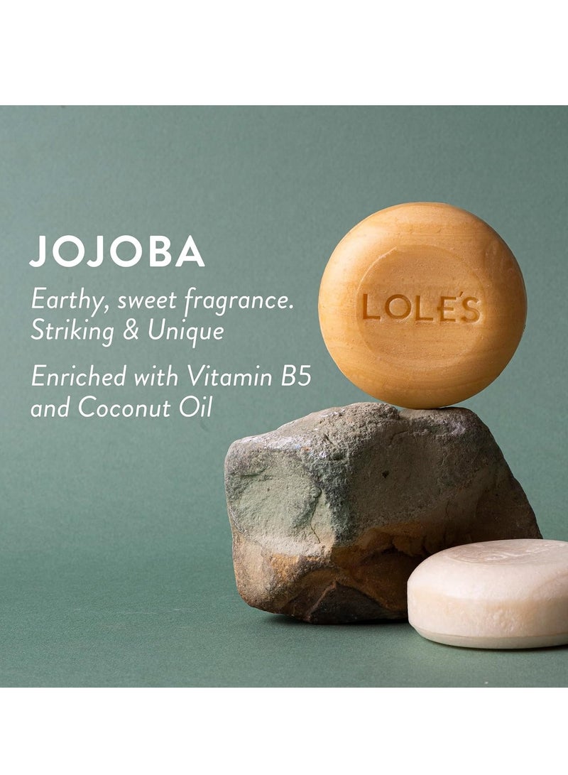 LOLE'S Shampoo Bar and Conditioner 2in1 with Jojoba Oil for Itchy Scalp & Dandruff, Moisturizes & Cleans Scalp, Travel Shampoo, Silicone Free, 100g - Image 3