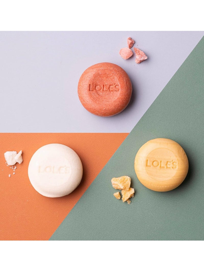 LOLE'S Shampoo Bar and Conditioner 2in1 with Jojoba Oil for Itchy Scalp & Dandruff, Moisturizes & Cleans Scalp, Travel Shampoo, Silicone Free, 100g - Image 5