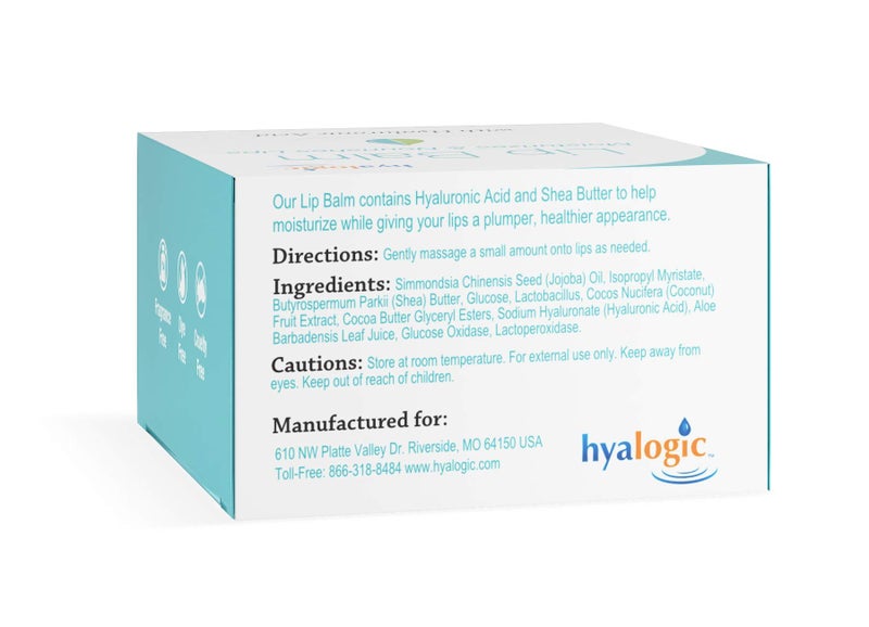 Hyalogic Episilk Hydrating Lip Balm w/Hyaluronic Acid | Dry Lips | Natural Moisturizing Lip Balm | Gluten & Fragrance Free, Unflavored (0.5 oz) - Image 2