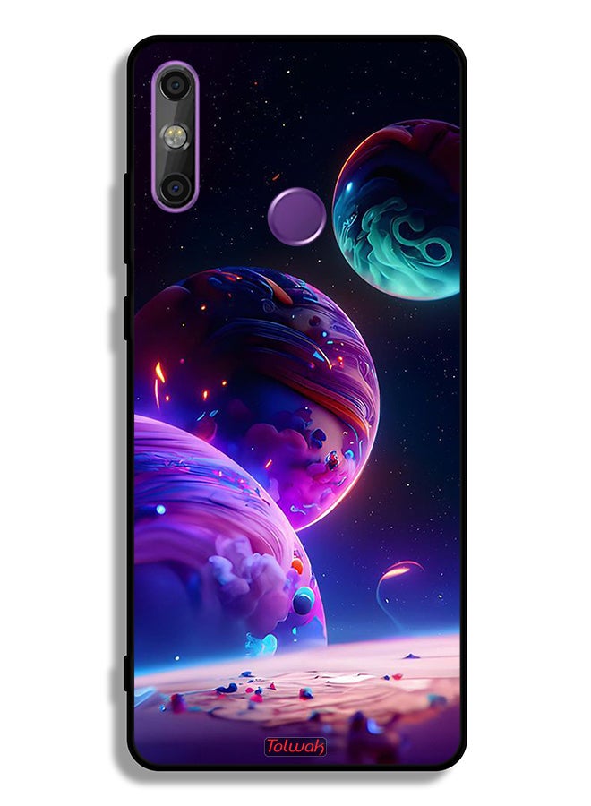 Tolwak Huawei Enjoy 20e Protective Case Cover Planet Pattern - Image 2