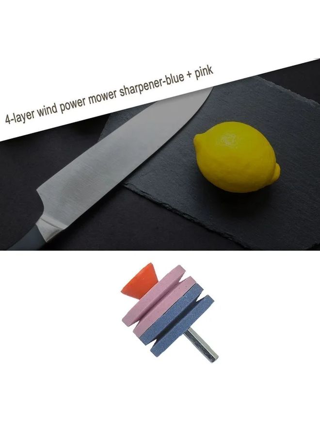 Manual Rotary Drill Cutter Blue Pink No Electricity Stepped Dual Grit Sharpener - Image 5