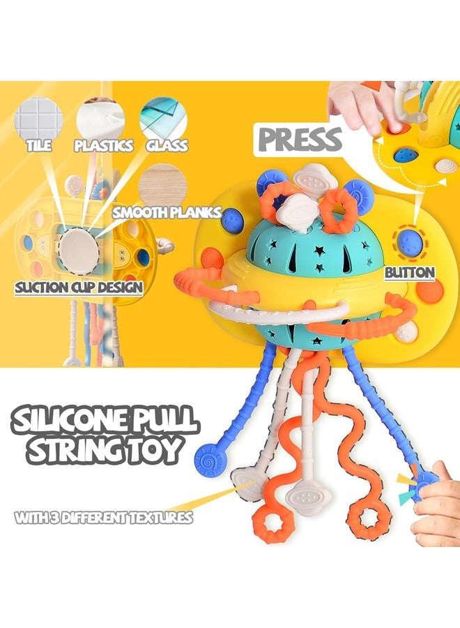 Baby Montessori Silicone Toy ,Travel Pull String Activity Toy,Sensory Toys ,Fine Motor Skills Developmental Toys,High Chair Toys with Suction Cup  - Image 5