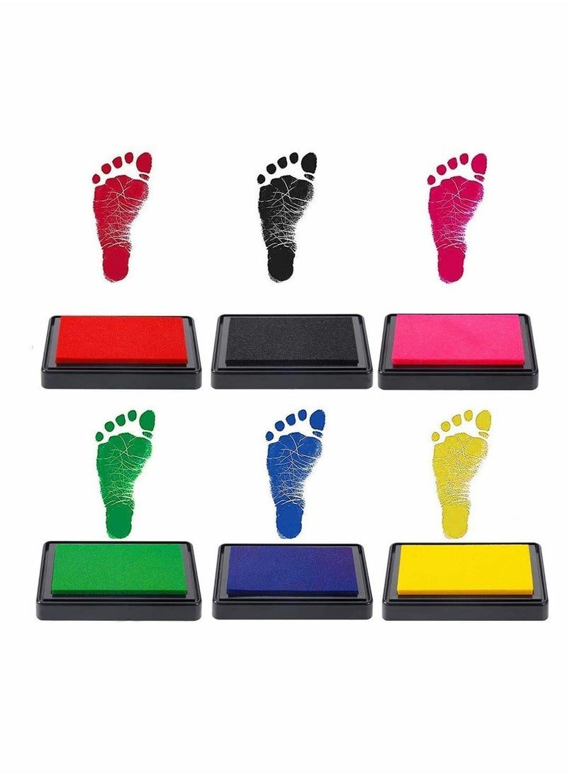 Y&D Baby Handprint and Footprint Ink Pads - 6Pieces Non Toxic Safe Print Kits for Babies Easy to wash Off Pet Paw  - Image 4