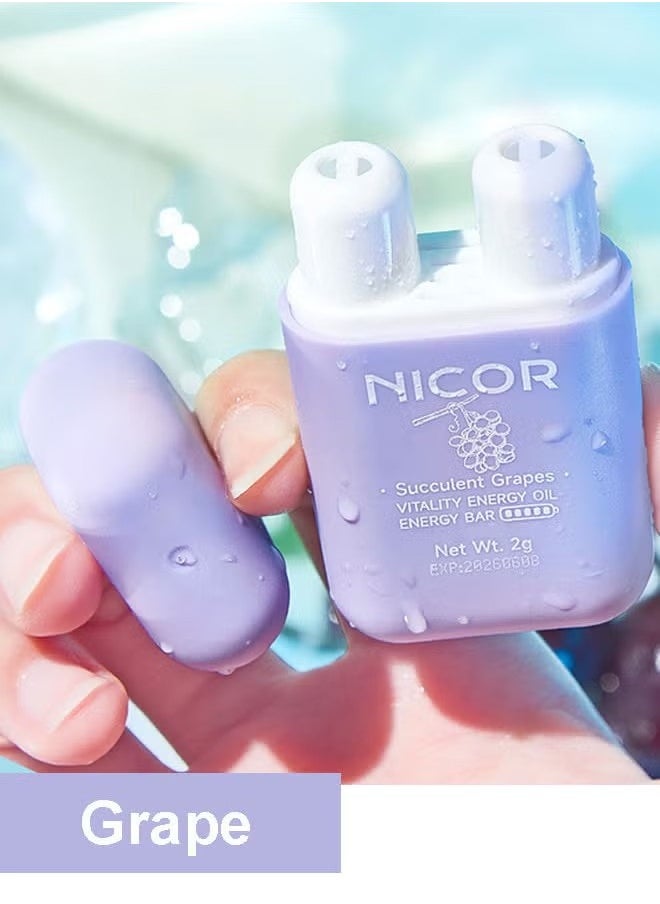 Nicor - 1pc On-the-Go Portable Aromatherapy Nasal Inhaler Personal Diffuser Sniffer Stick With Essential Oils Refreshing Menthol for Stress Anxiety Relief Soothes Comforts Boosts Focus - Image 1