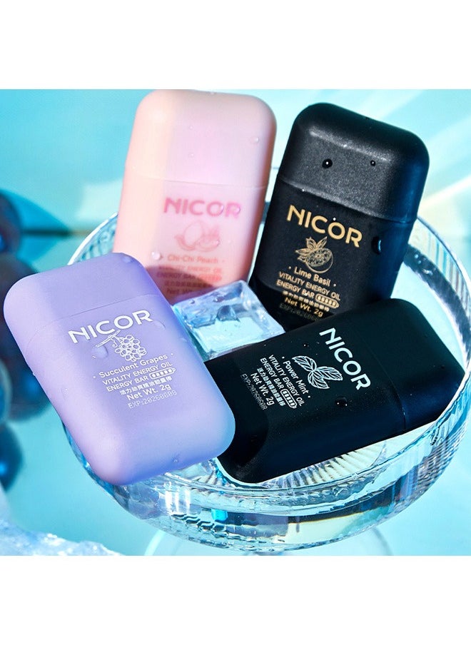 Nicor - 1pc On-the-Go Portable Aromatherapy Nasal Inhaler Personal Diffuser Sniffer Stick With Essential Oils Refreshing Menthol for Stress Anxiety Relief Soothes Comforts Boosts Focus - Image 1