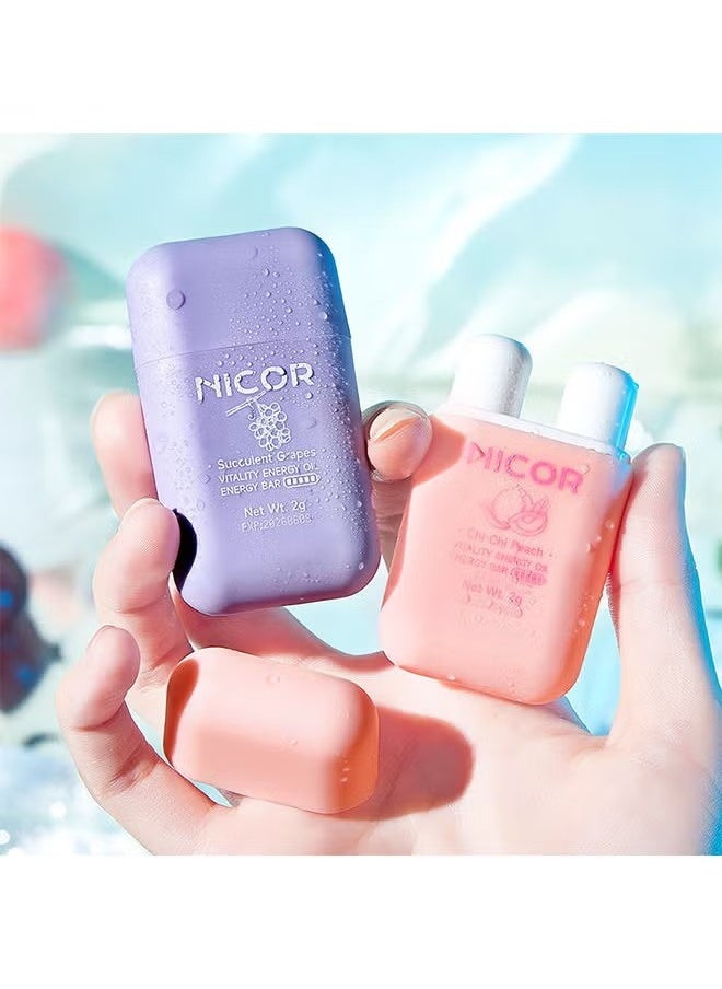 Nicor - 1pc On-the-Go Portable Aromatherapy Nasal Inhaler Personal Diffuser Sniffer Stick With Essential Oils Refreshing Menthol for Stress Anxiety Relief Soothes Comforts Boosts Focus - Image 1