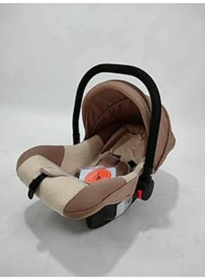 Car seat for babies, high-quality materials,Brown-offwhite