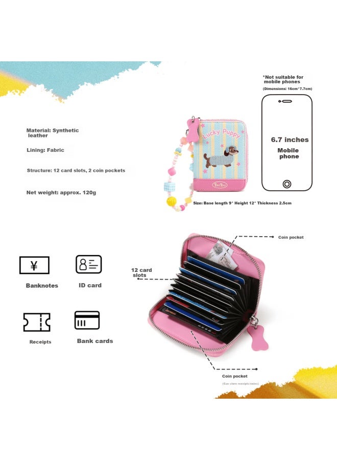 Toutou New Beaded Wallet Large Id Card Holder Cute Children's Coin Purse Birthday Women's Day Gift - Image 4