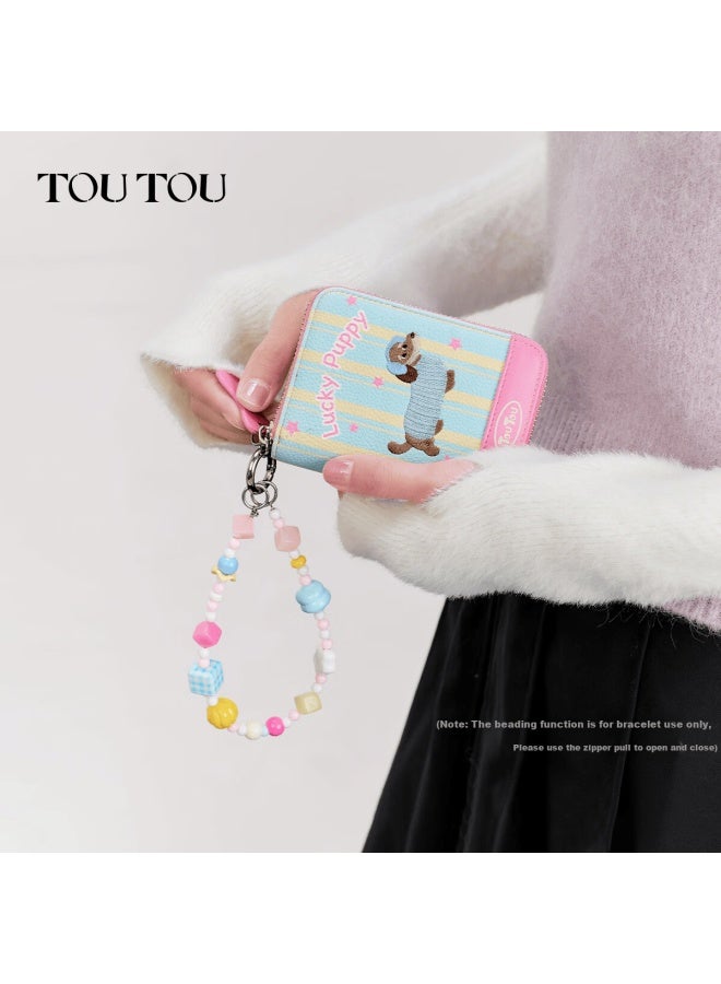 Toutou New Beaded Wallet Large Id Card Holder Cute Children's Coin Purse Birthday Women's Day Gift - Image 2