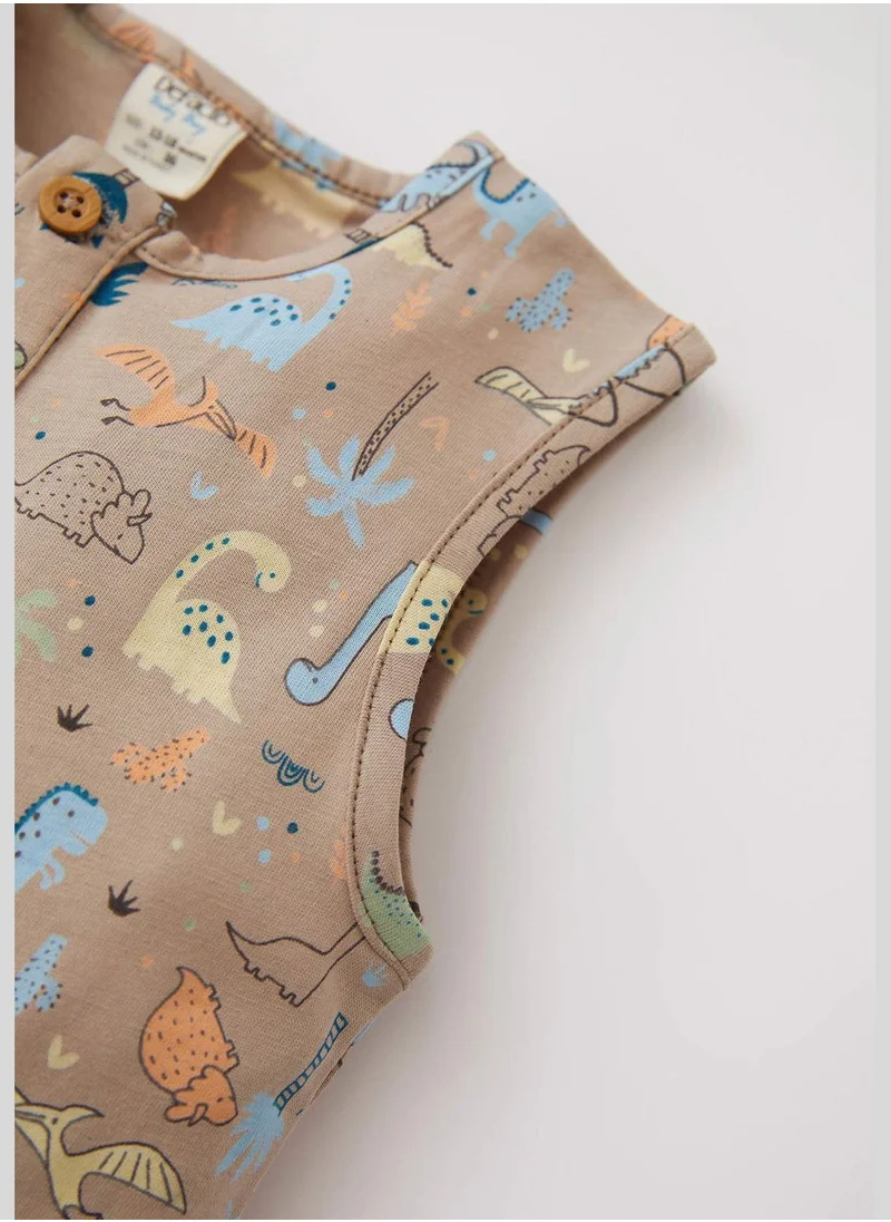 DeFacto Sleeveless Printed Mini Dungarees