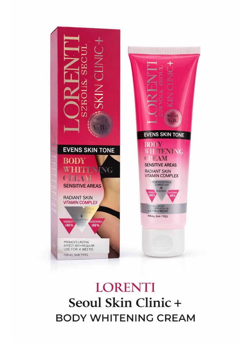 Lorenti Seoul Skin Clinic+ Body Whitening Cream for Sensitive Areas with Vitamin C & B3, 150ml - Image 1