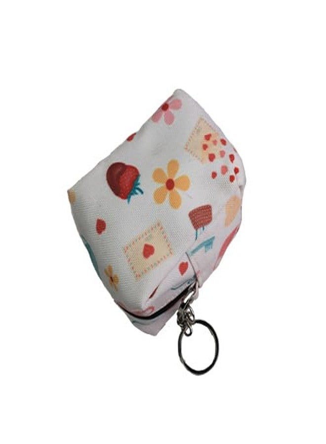 Kolorobia Heartstrings Keychain Pouch, Premium Polycanvas with Parachute Lining, Zipper Closure, 7.5x6x6 cm, Love Theme Pattern - Image 5