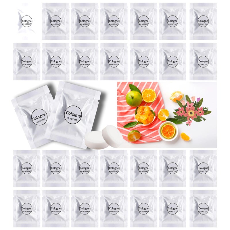 TinyGuardian Car Air Freshener Refills, 30 Pcs Individual Package Car Air Vent Clip Replacement Pads Solid Fragrance Scent Air Freshener Refill Tablets (Cologne) - Image 1