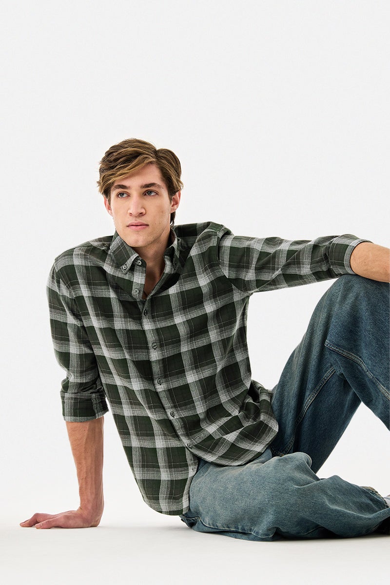 SNITCH 100% Cotton Slim Fit Checks Shirt - Image 1