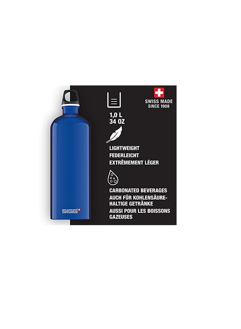 SIGG Traveller Water Bottle (1 L), Pollutant-Free and Leak-Proof Metal Bottle, Lightweight and Robust Aluminium Bottle with Screw Cap - Image 3