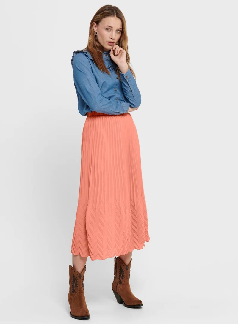 ONLY Textured Midi Skirt