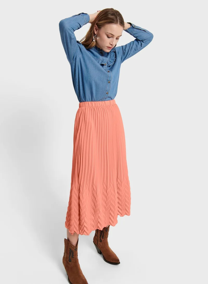 ONLY Textured Midi Skirt