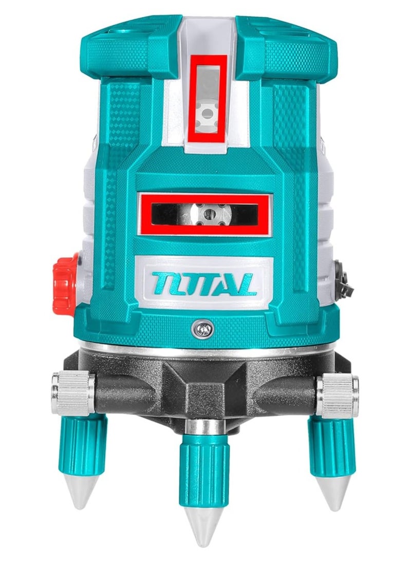 TOTAL - TOTAL Self-Leveling Line Laser 0-30m - Red Laser, 1 Horizontal Line, 4 Vertical Lines, ±1.0mm Accuracy, Cross Lock & Laser Gain Functions, Ideal for Precision Measurements & Alignment in Construction and DIY Projects - Image 1