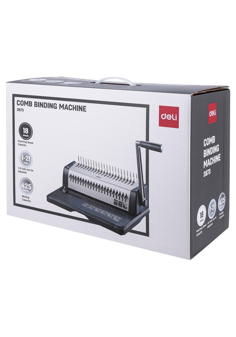 Deli آلة ربط بلاستيكية مع قدرة ثقب 18 ورقة وقدرة ربط 425 ورقة - Image 1