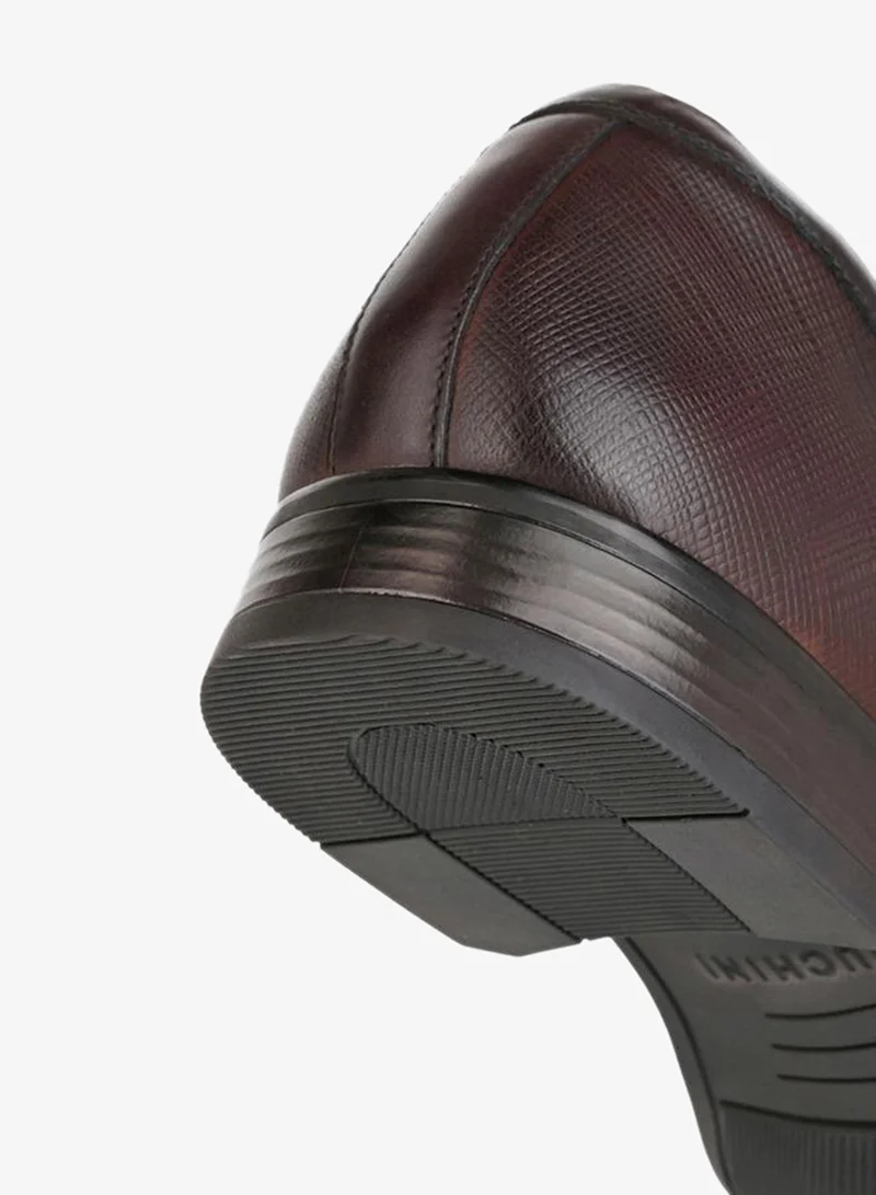 DUCHINI BROWN Men Textured Leather Loafers for Men | Best Price UAE