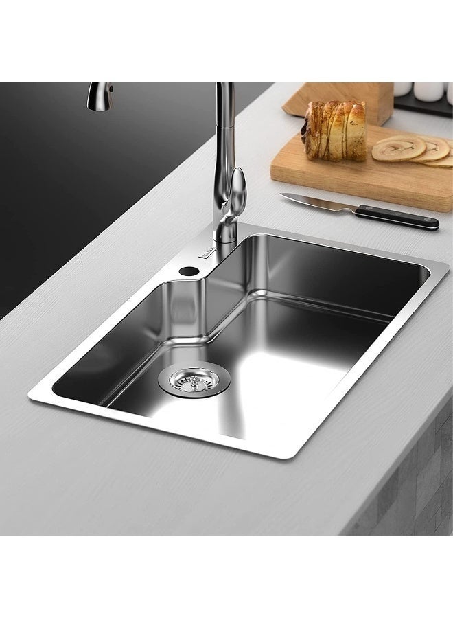 2PCS Kitchen Sink Strainer Stopper – Universal Stainless Steel & Silicone Drain Plug, Food Catcher Filter for Kitchen Sink, Silver - Image 3