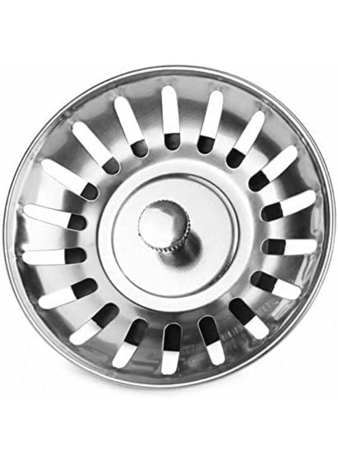 2PCS Kitchen Sink Strainer Stopper – Universal Stainless Steel & Silicone Drain Plug, Food Catcher Filter for Kitchen Sink, Silver - Image 5