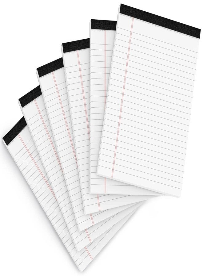 Aidunmis Legal Pads 5x8 Inch Writing Pads for Office Note Pads 5x8 for Work 80 GSM Paper College Ruled Legal Pad To Do List Notepad 30 Sheets 6 Pack Notebook Writing Pad Notepads for Grocery List Shopping List - Image 1