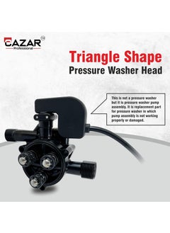 CAZAR CAZAR Triangular Car WasherPressure Washer Head Assembly Set with AutoCut Off Switch for Pressure Washer Machine Suitable for Machine Having Triangular HeadPump Assembly  - Image 3