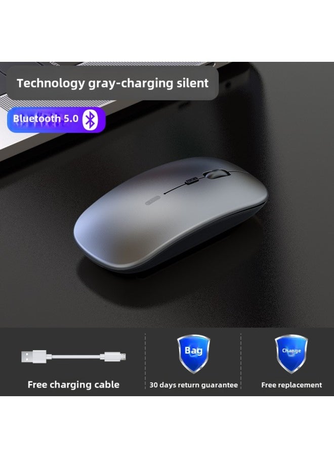 Generic - Wireless Bluetooth Mouse Silent Charging Notebook Desktop Computer Office Unlimited Suitable For Lenovo Dell Asus-Specifications:Technology Gray/single Bluetooth Version [silent + Rechargeable] + Bluetooth 5.0 - Image 1