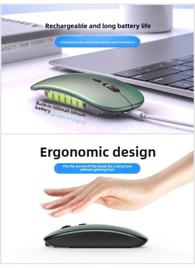 Generic - Wireless Bluetooth Mouse Silent Charging Notebook Desktop Computer Office Unlimited Suitable For Lenovo Dell Asus-Specifications:Technology Gray/single Bluetooth Version [silent + Rechargeable] + Bluetooth 5.0 - Image 1